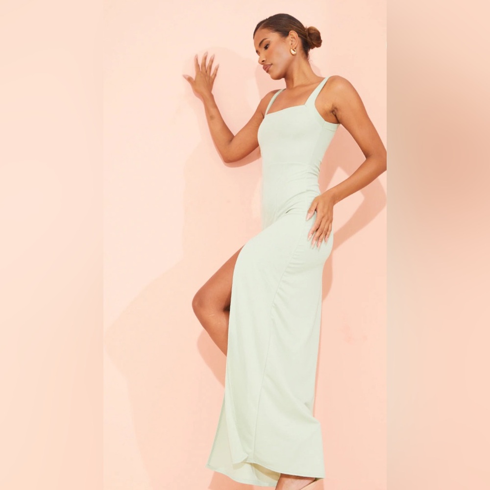 Pretty Little Things Straight Neck Maxi Dress - Picture 2 of 10